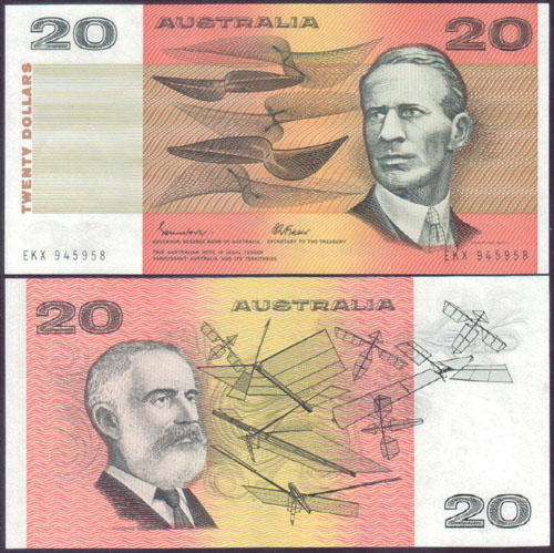 1985 Australia $20 Johnston/Fraser (Gothic) Unc L002017